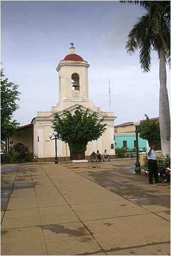 A restored church in Trinidad, Cuba